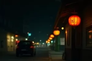 家庭片《春分之后》剧照，老院落里开花的石榴树
